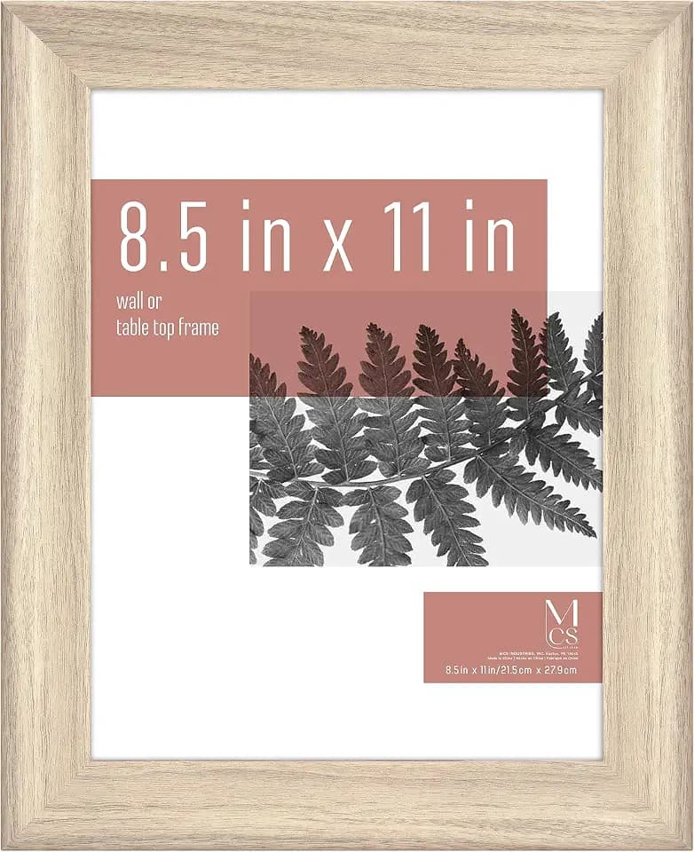 MCS Studio Gallery Classic Picture Frame, 8.5x11, Natural Woodgrain, 1-Pack