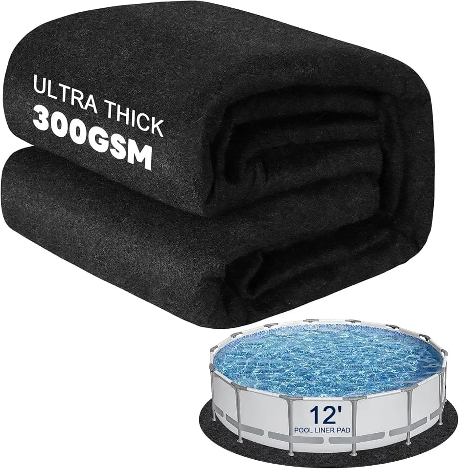 WLLEYAY 12 FT 300G/M² Thickened Pool Liner Pad for Round Above Ground Pools