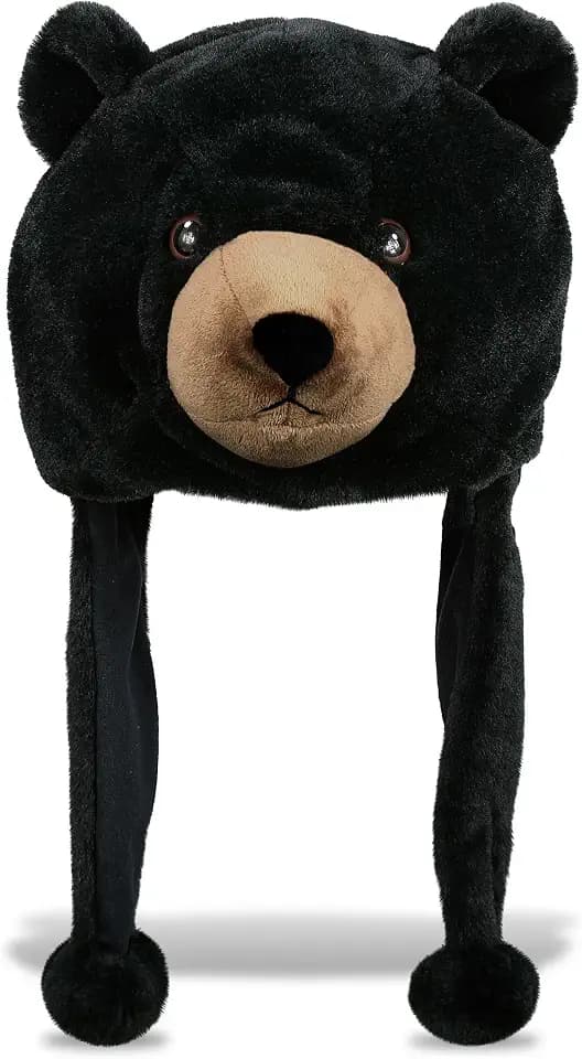 DolliBu Plush Hat – Super Soft Fleece Stuffed Animal Beanie with Ear Flaps, Cozy Warm Winter Hat for Kids – One Size