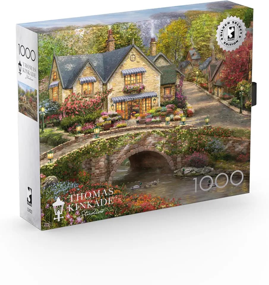 Buffalo Games - Thomas Kinkade Summer in Cobblestone - 1000 Piece Puzzle
