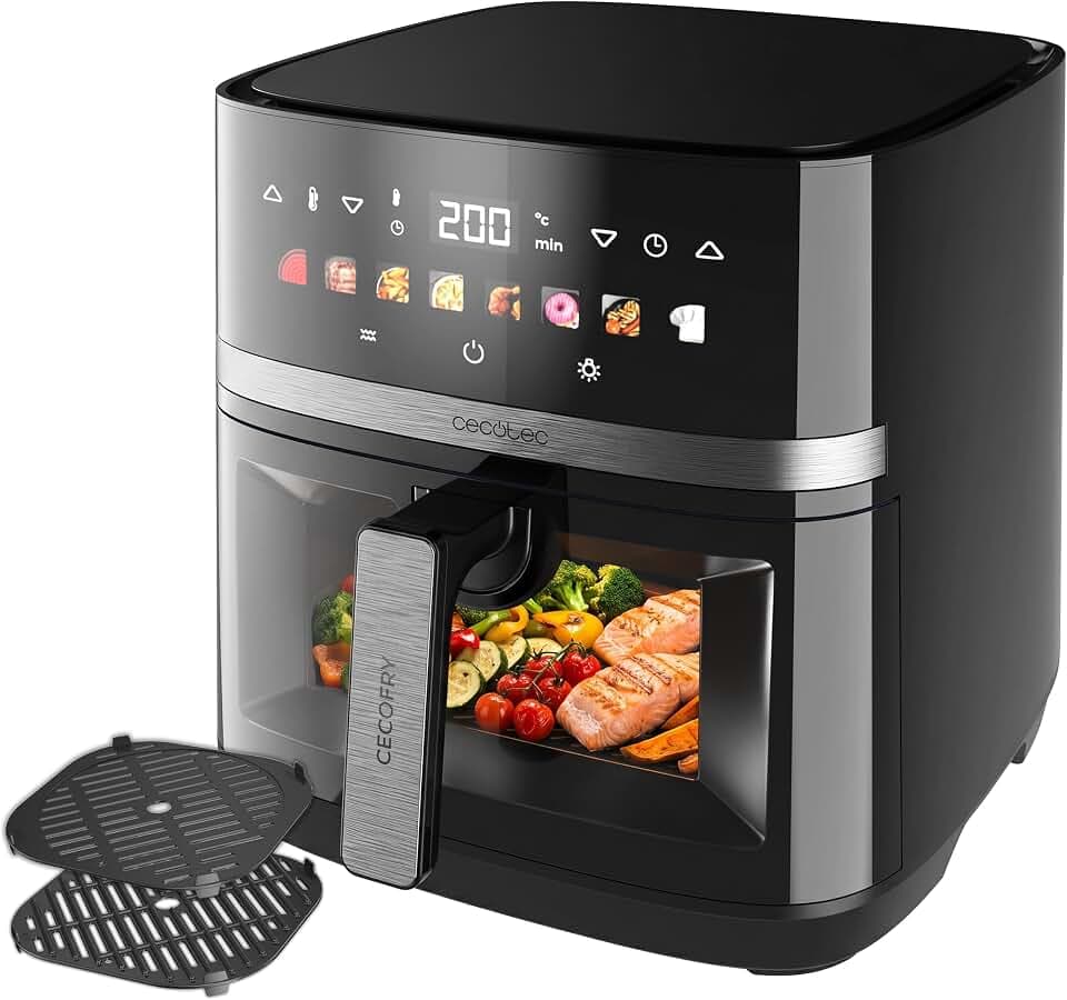 Cecotec Heißluftfritteuse Cecofry&Grill Duoheat 8000 Hot, 8L Volumen