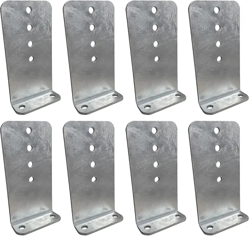 A.A 10" Galvanized L-Type Boat Trailer Bunk Bracket, Heavy Duty