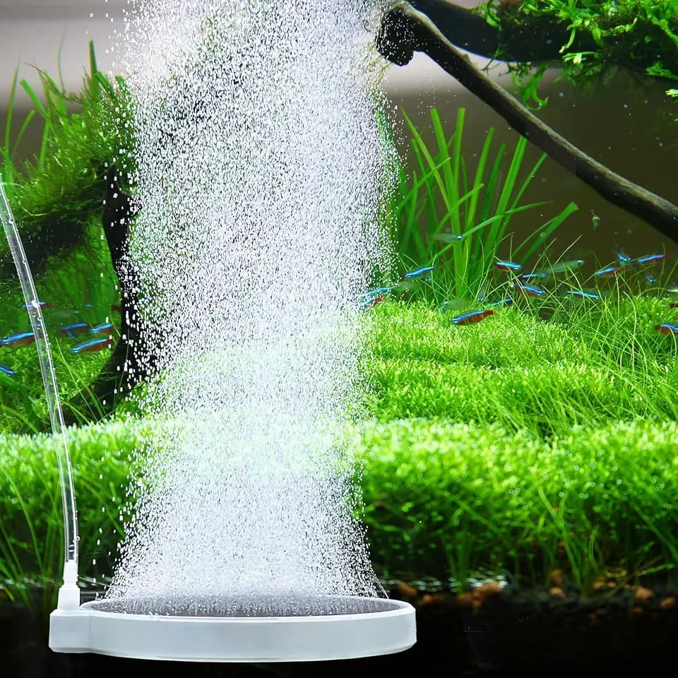 boxtech Aquarium Luftstein,Sauerstoff Stein Nano Bubble Air Stone Kit,Super-High Diffusor für gelösten Sauerstoff Lässt Super Tiny Bubbles für Aquarium und Hydroponic(150 mm)