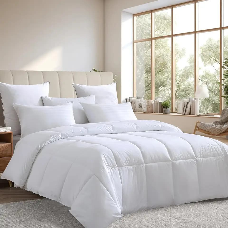 Farm To Home Organic Cotton Down Alternative Comforter Twin Size,White