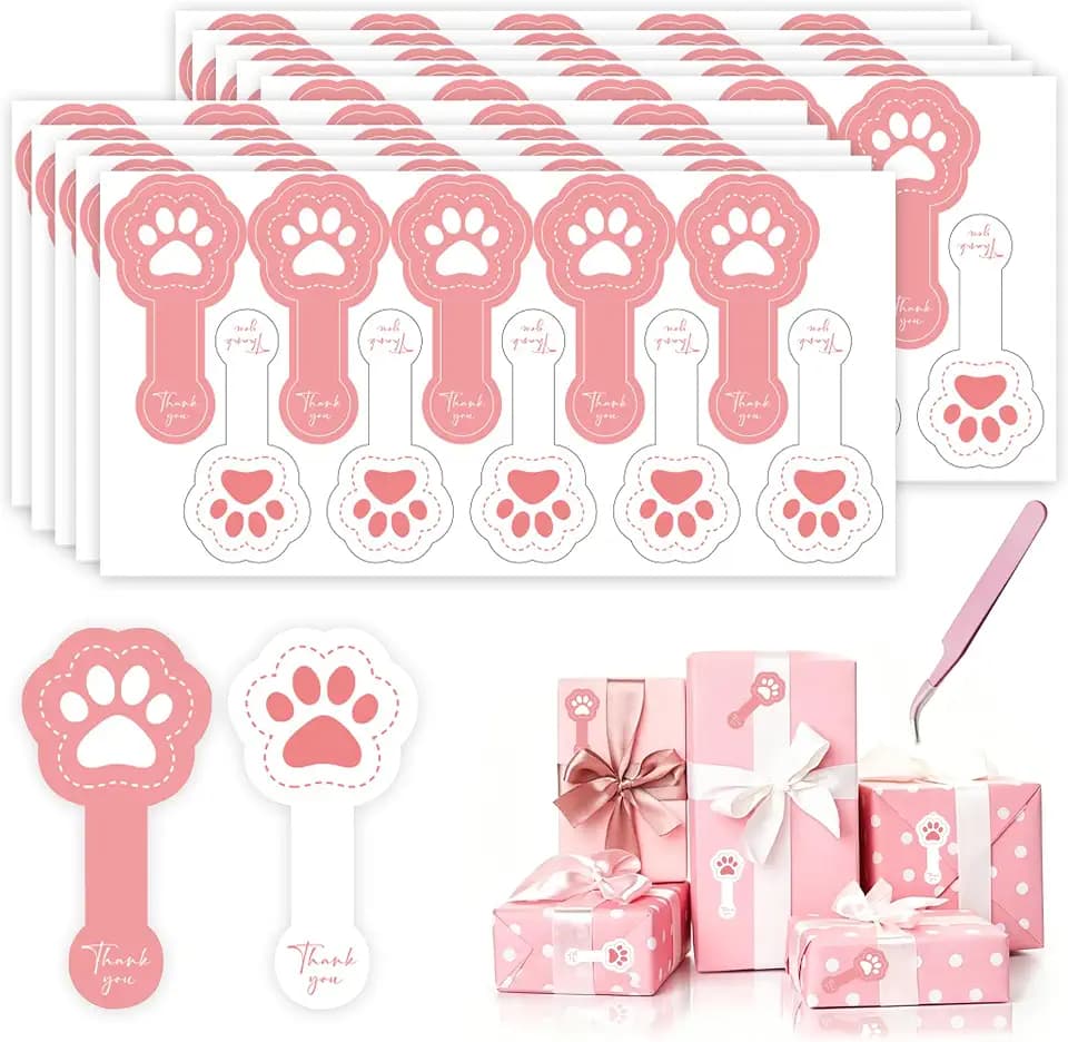 for iPad Case with 10 Sets of 100 Pcs Cute DIY Vinyl Laptop Stickers Tweezers Decals, Waterproof Aesthetic Stickers Suitable for Phone, Water Bottles, Cups, Suitcases, Anywhere-Cat Paw