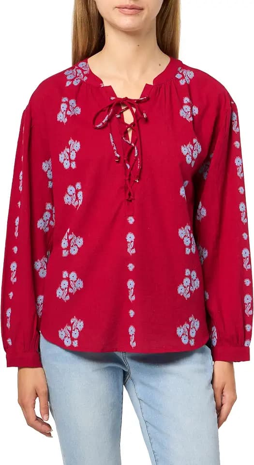 Velvet by Graham & Spencer Women's Winslet Floral Cotton Jacquard Top