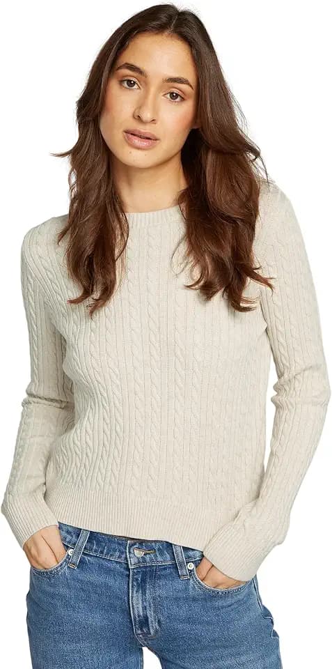Tommy Jeans Damen Pullover Cable Essential Zopfstrickmuster
