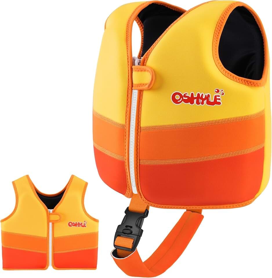 Schwimmweste Kinder, Neopren-Schwimmlernhilfe mit Sicherheitsgurt