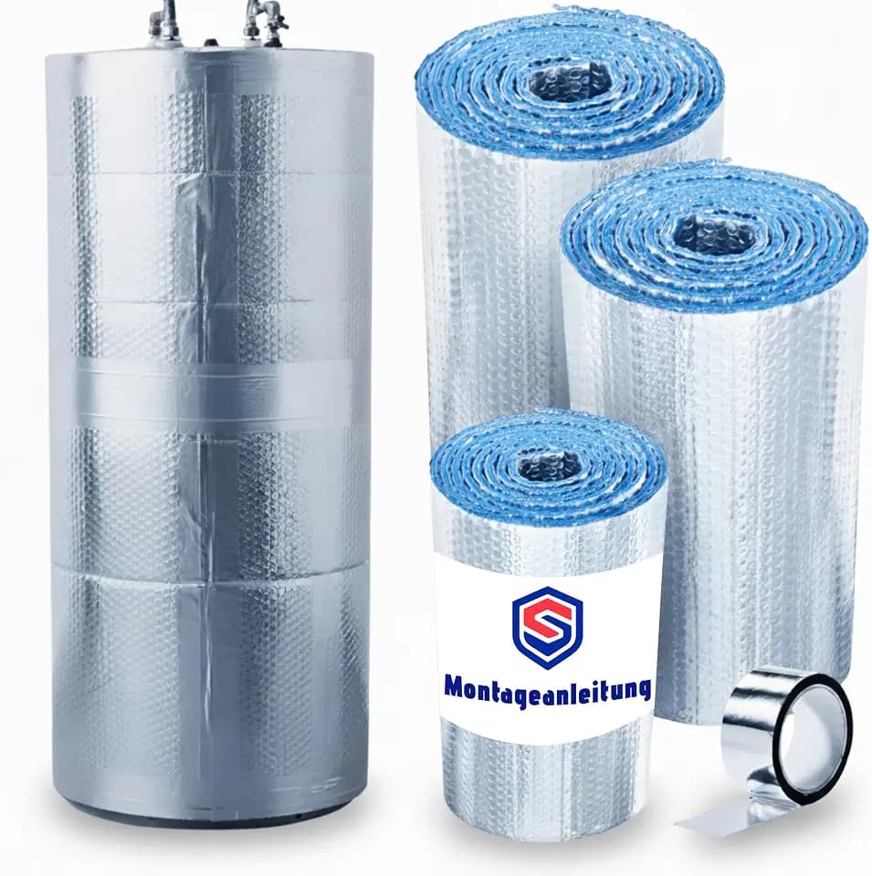 Wärmedämmset für Warmwasserspeicher bis 300 L – 4-Schicht-Premium-Dämmung – Spart Energie und senkt Ihre Heizkosten