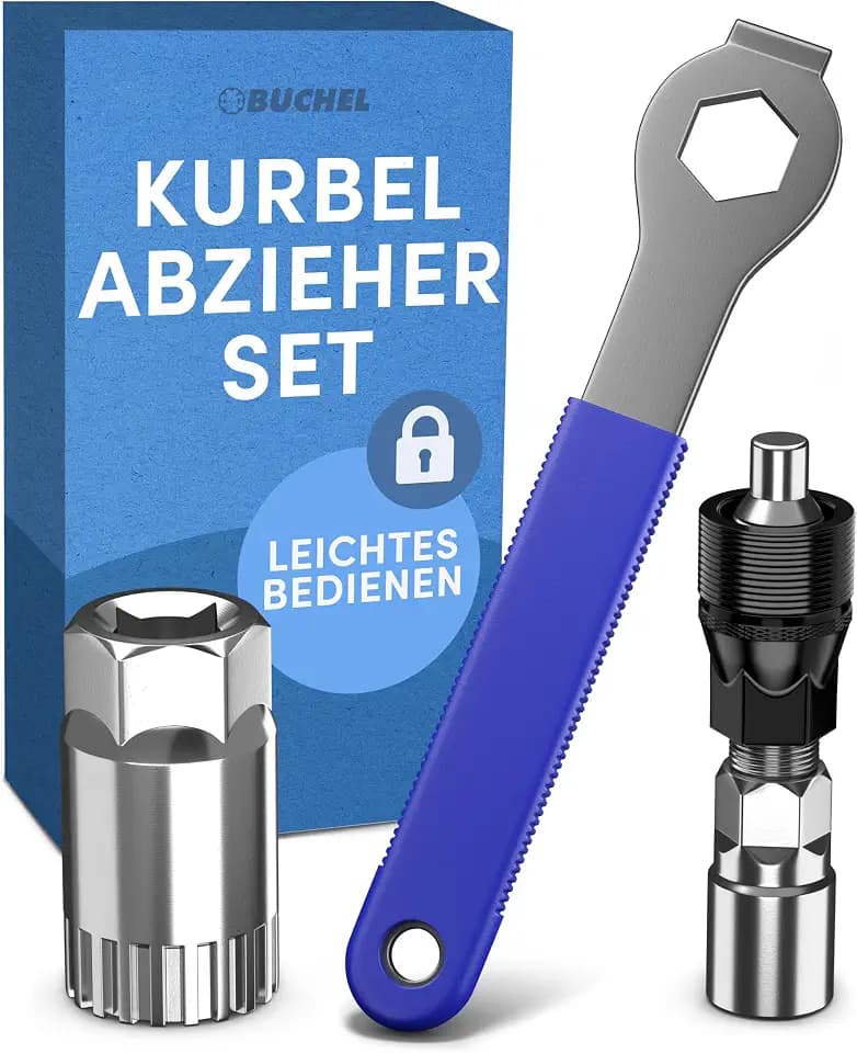 Büchel Kurbelabzieher Fahrrad Set inkl Tretlager Werkzeug & Maulschlüssel