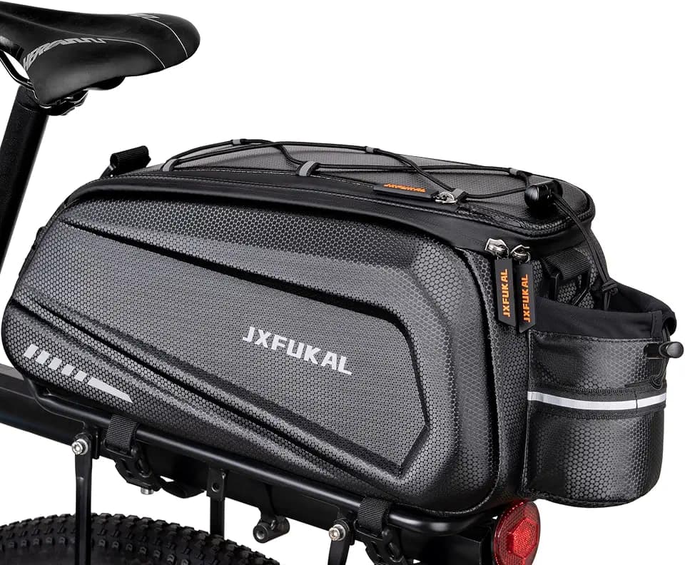 JXFUKAL Bike Bags for Bicycle Rear Rack - 9.5L/17L/40L Hard Shell Ebike Bag