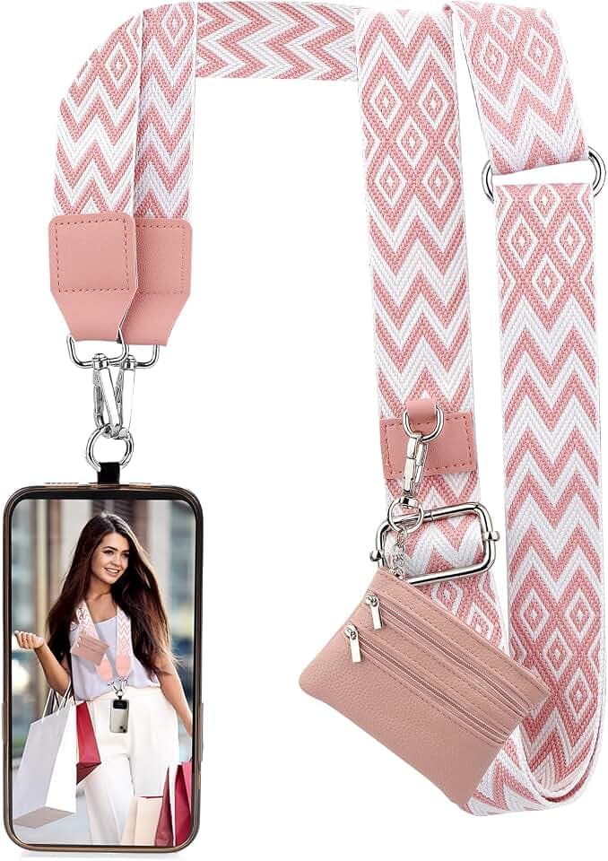 XANGNIER Clip and Go Strap for Phone with Wallet Crossbody,Multicolor 18