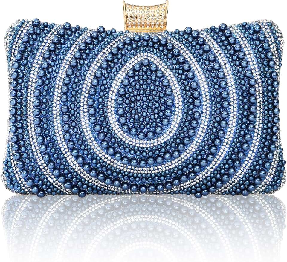 Beaguful Bridal Wedding Evening Handbags Pearl Beaded Purses for Women Luxury Clutch Bag with Chain