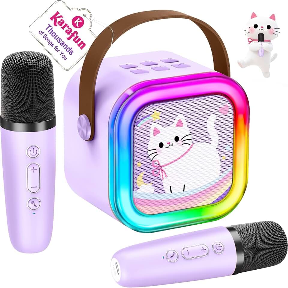 IROO Mini Karaoke Machine for Kids, Birthday Gifts Toys for Girls Ages 3-12