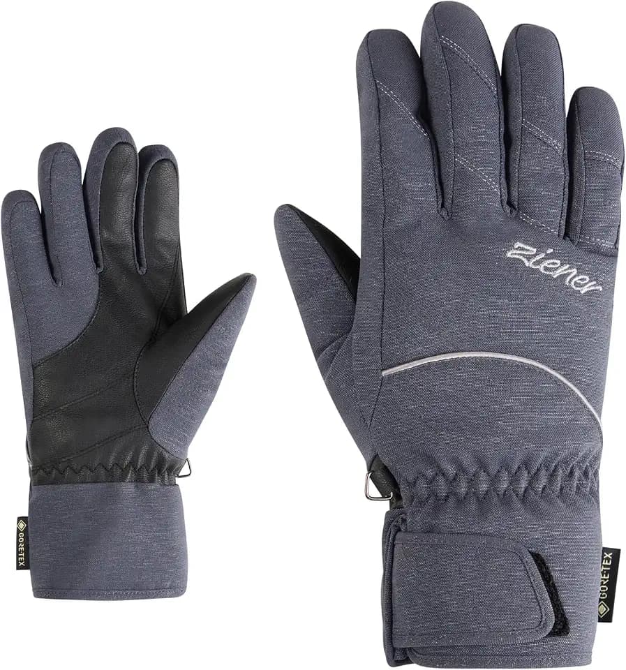 Ziener Damen KATIMA-Z Ski-Handschuhe/Wintersport | Gore-Tex, PFC frei, Gray Ink Spark, 7