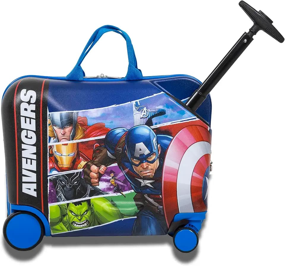 Marvel Avengers Suitcase 18" Kids Ride On Carry On Luggage with Wheels