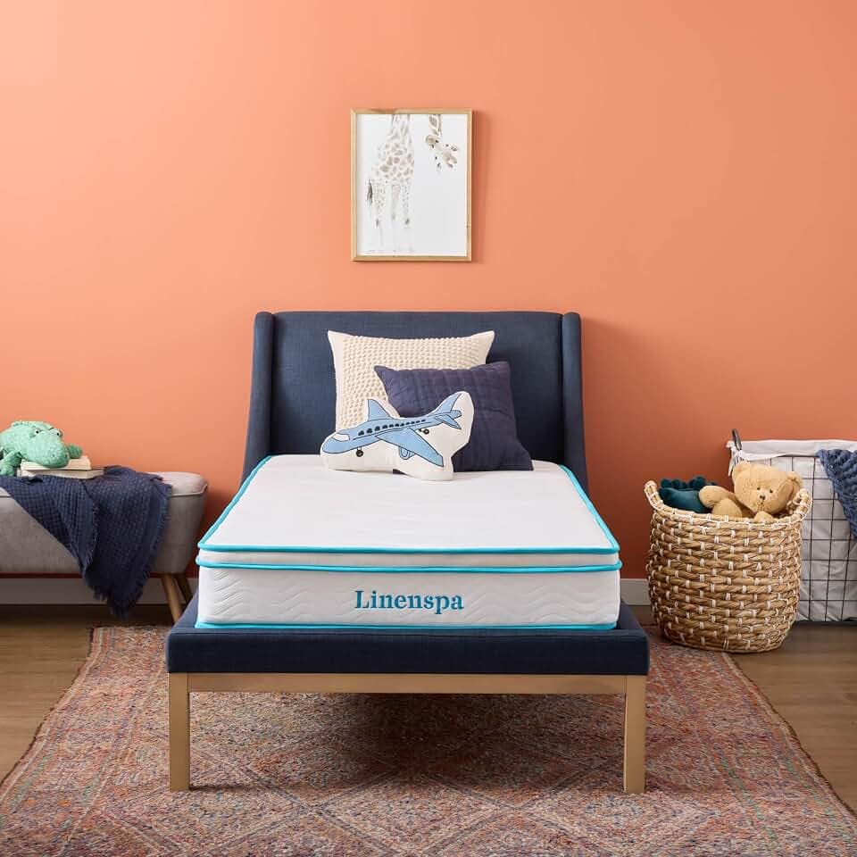 Linenspa 8 Inch Hybrid Mattress - Twin - Bed in a Box