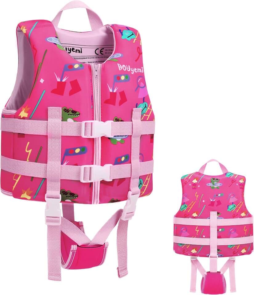 Schwimmweste für Kinder – Schwimmhilfe Schwimmen Jacket für Kleinkinder mit Einstellbare Sicherheits Straps, Schwimmwesten für Alter 2-9 Jahre/15-35kg
