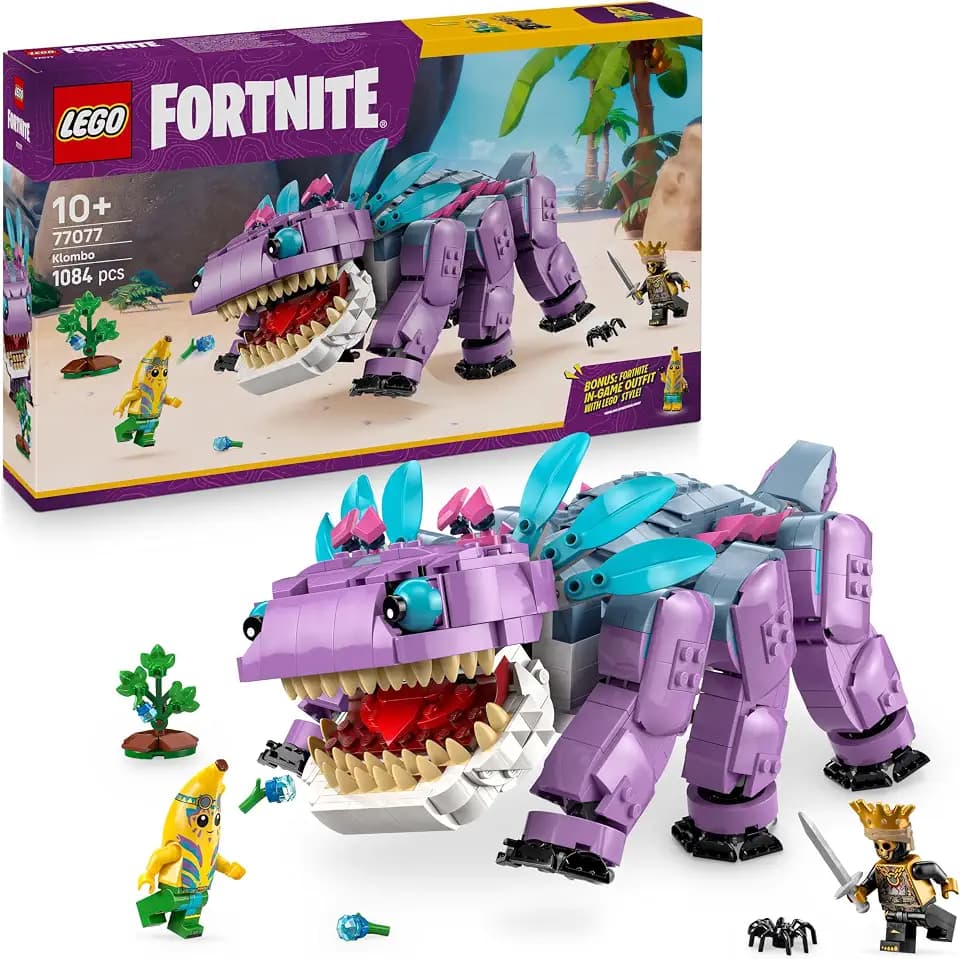 LEGO Fortnite Klombo – Actionfigur Dino zum Sammeln und Spielen – Mit Monster Minifiguren – Kreatives Spielzeug zum Bauen - Geschenk für Kinder, Mädchen und Fans des Videospiels ab 10 Jahren – 77077