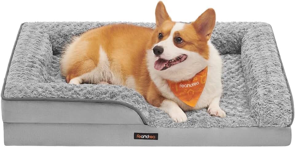 Feandrea Orthopädisches Hundebett für große Hunde, wasserdichtes Hundesofa