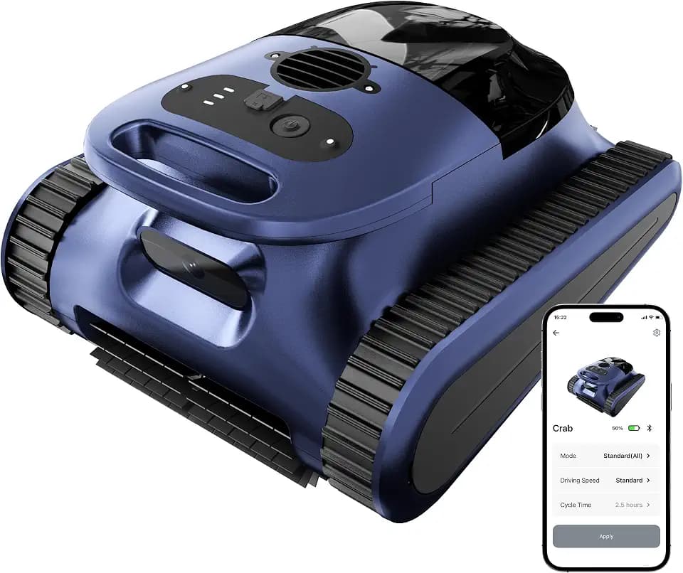 Pool Vacuum for Inground Pools & Above Ground Pool, Cordless Robotic Pool Cleaner with 180W Brushless Motor, 3-Hour Runtime, Wall-Climbing Pool Robot Scrubber for Pools up to 2150 Sq.Ft.