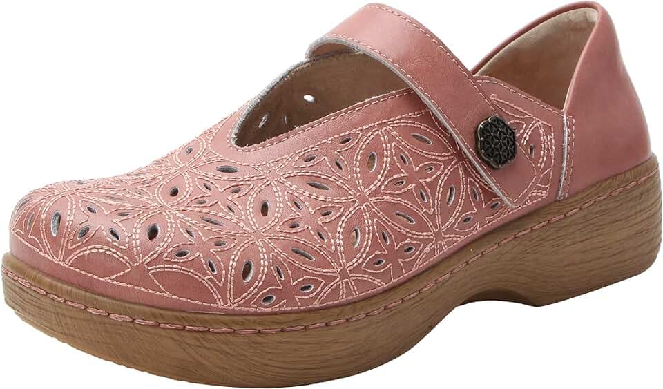Alegria Women's Opheliah Comfort Shoes V-Cut Leather Mary Jane