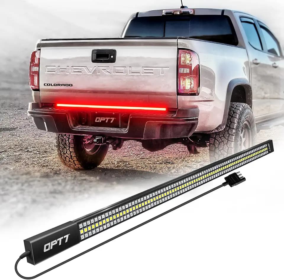 OPT7 Redline 48" 1-Piece Tailgate Light Bar, Sequential Red Turn Signal