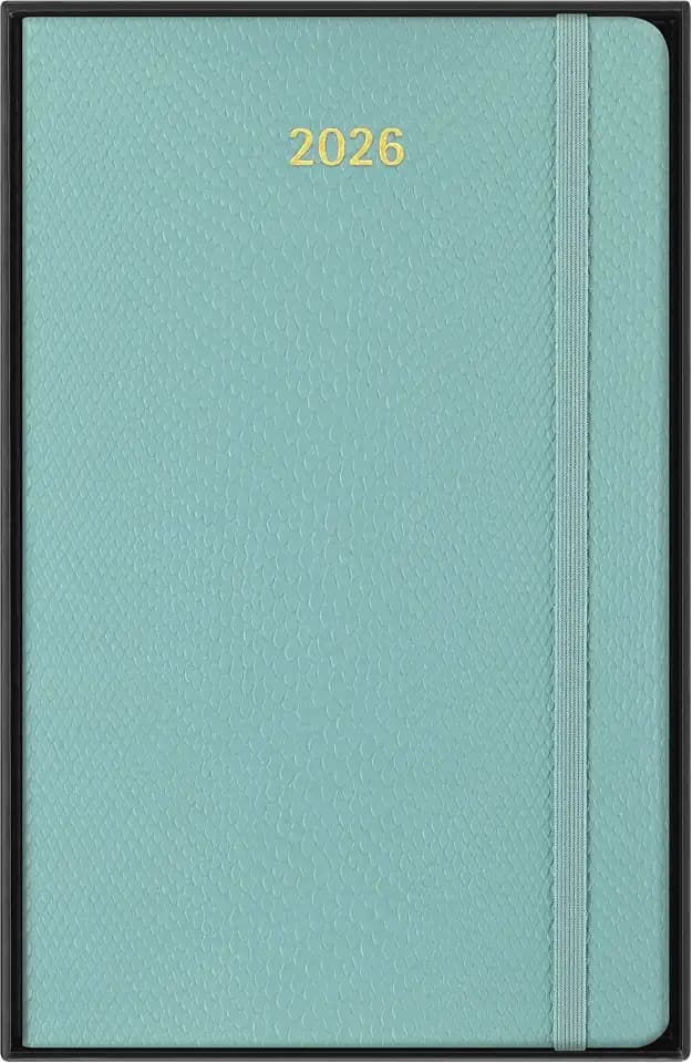 Moleskine Wochenplaner 2026 Kostbar und Ethisch, 12-Monats-Wochenagenda mit Platz für Notizen, Weicher Veganer Einband mit Schlangenhaut-Effekt, Farbe Salbeigrün, Format 13x21 cm