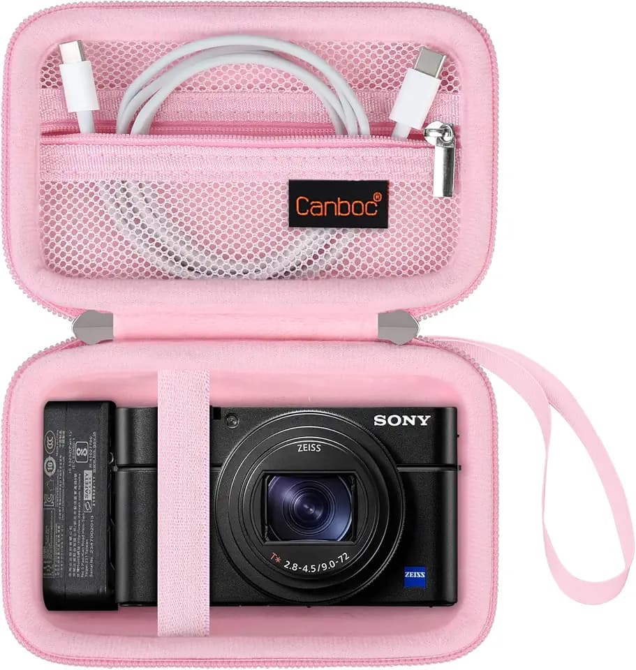 Canboc Carrying Case for Sony RX100 VII/ RX100 VI/ RX100 V Camera, Pink
