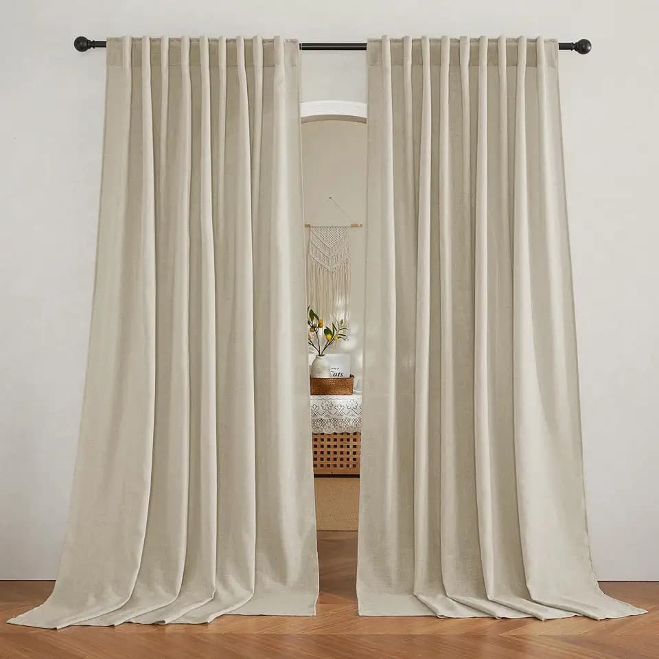 RYB HOME Extra Wide Sheer Curtains for Sliding Patio Door Large Window