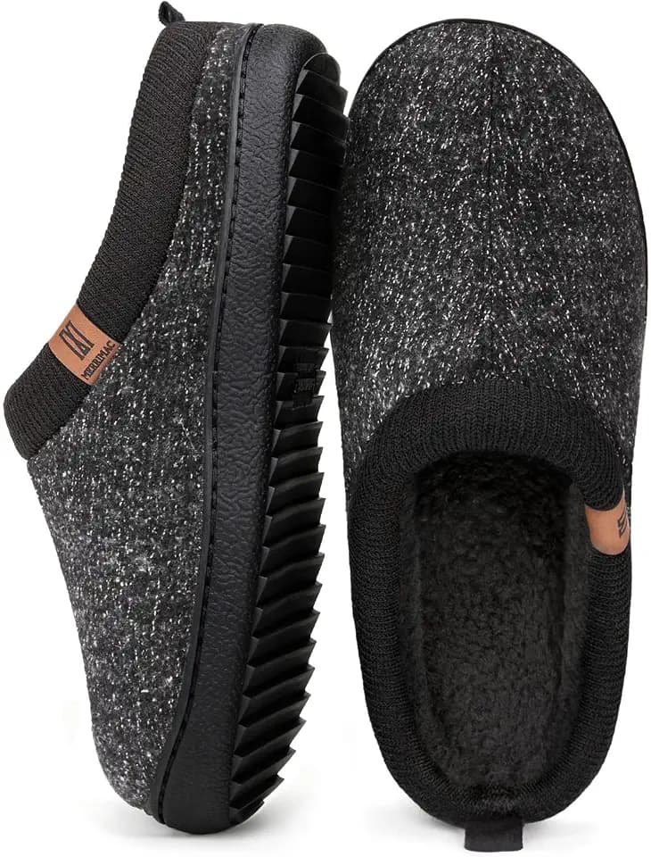 MERRIMAC Men's Slip on Slippers Comfy Memory Foam Indoor House Shoes