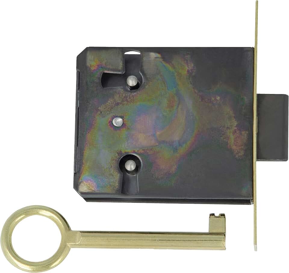 Amig - Einbauverschluss für Möbel | 35 mm Einlass | Inklusive Schlüssel | Verschlusssystem für Tische, Schränke und kleine Möbel | Mattgoldenes Messing.