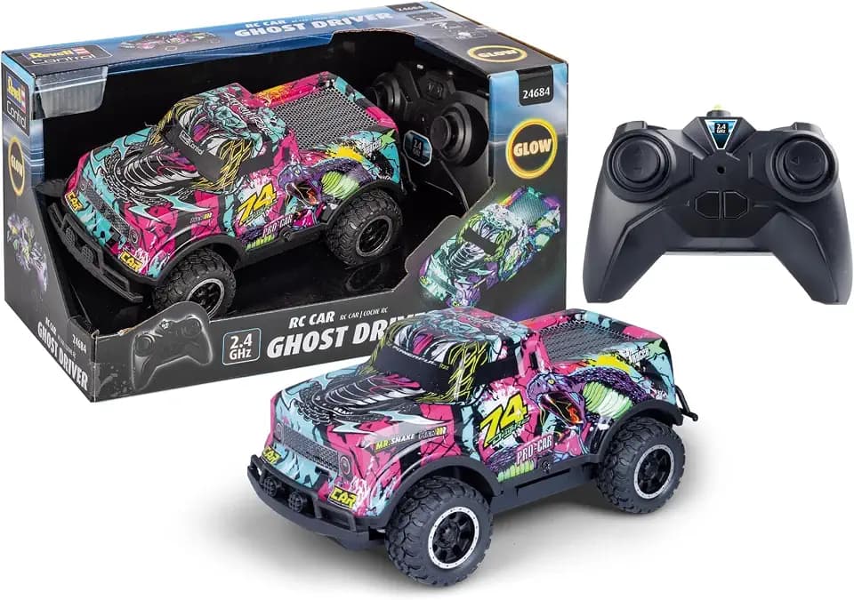 Revell Control, RC Ghost Driver (Pink), Maßstab 1:22, Kompakt und leicht, Einfache Bedienung, Ideal für Kinder ab 6 Jahren, Funkfrequenz: GHz