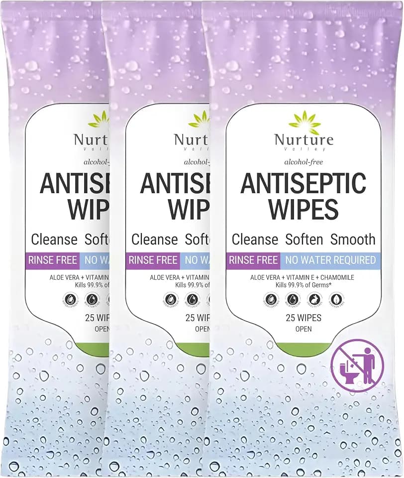 Nurture XL Antibacterial Body & Hand Sanitizing Cloths - 25 Wipes, 3 Pack