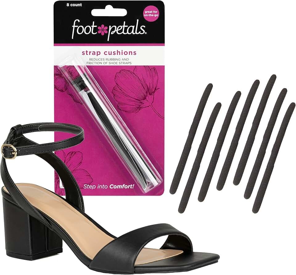Foot Petals Strap Cushions, Stop Slipping Straps, Reduce Rubbing, Prevent Blisters, Red Marks, Better Fit, Trimmable