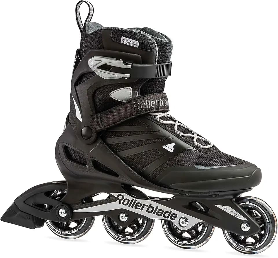 Rollerblade ZETRABLADE, Herren Inline Skates, geeigneter Inline für Anfänger, Schwarz/Silber, Gr. 45.5