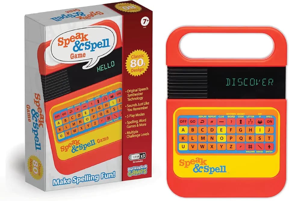 Speak & Spell Educational Learning Toy, Spelling Games, 80s Retro Handheld