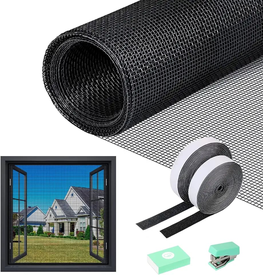 Fliegengitter Meterware, Fiberglas Fliegengitter 120 X 250 CM Fliegengitter Fenster Rolle,Schneidbar Fliegennetz Meterware,Insektenschutz für Balkontür Wohnzimmer Dachfenster Bodentiefe Fenster