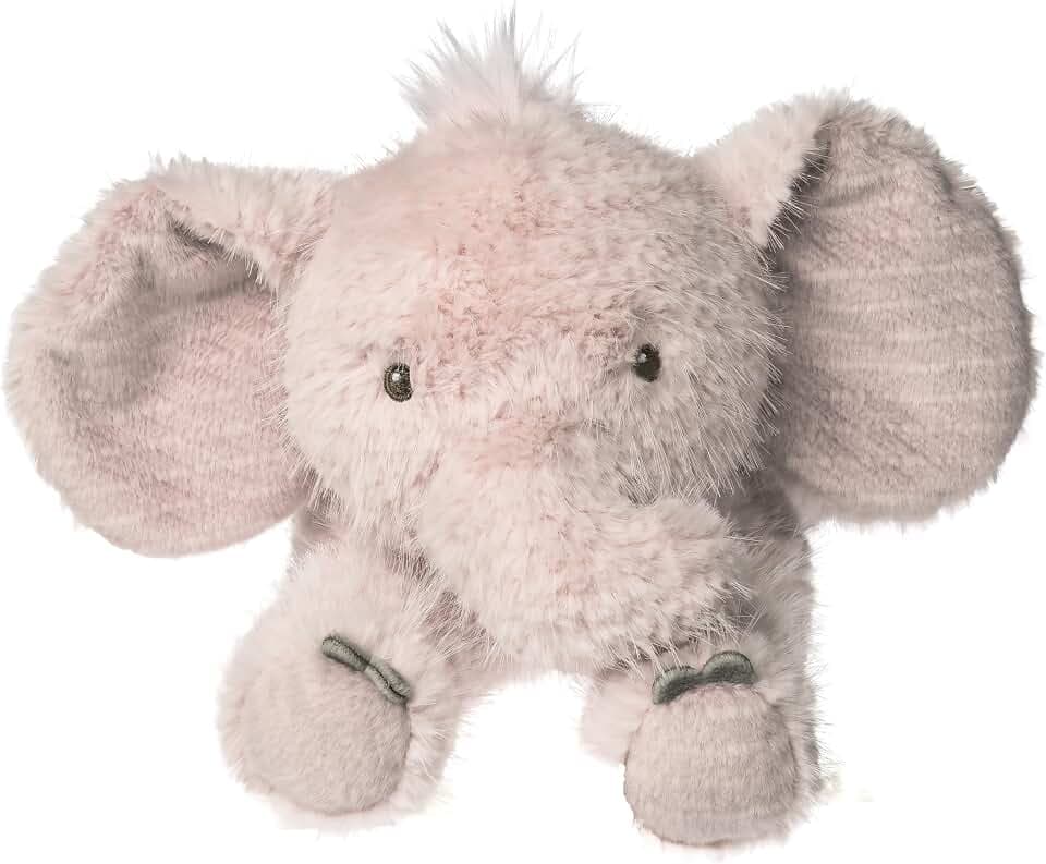 Mary Meyer Stuffed Animal Afrique Collection Huggable Plush Soft Toy with Wind-Up Music, 11-Inches, Pink Blossom Elephant