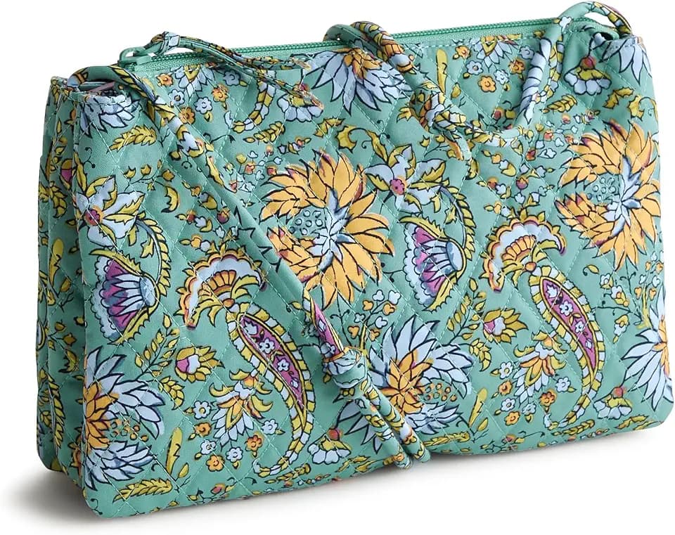 Vera Bradley womens Premium Cotton Foxbury Crossbody Bag