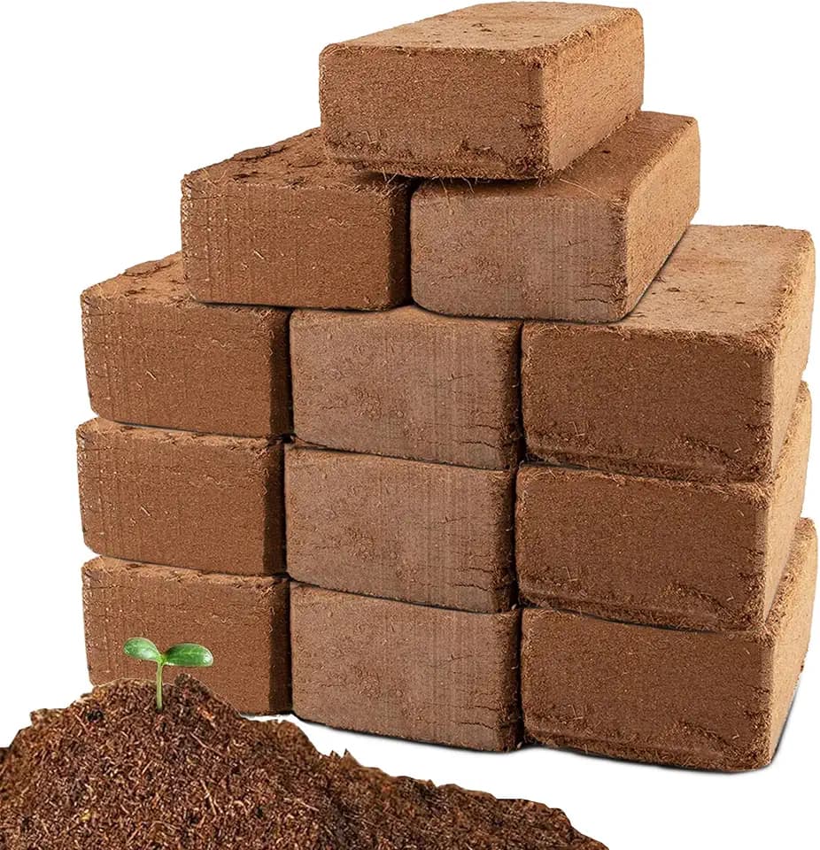 Anothera 12 Pack Coco Coir Bricks for Plants 100% Organic Peat Moss