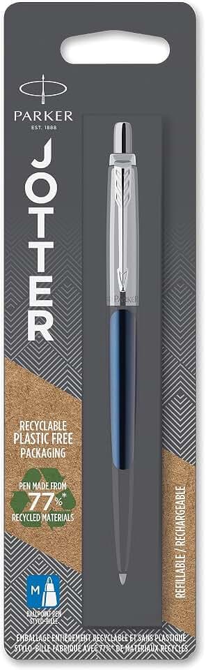 Parker Jotter Kugelschreiber | Royal Blue | Mittlere Spitze | Blaue Tinte