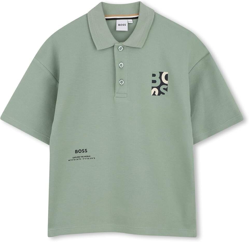 BOSS Boys' Boys Short Sleeve Polo Kids Short Sleeve Cotton Classic Fit Polo