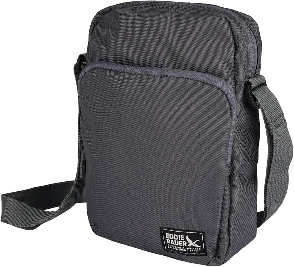 Eddie Bauer Jasper Crossbody Bag | Everyday Carry | Lightweight | Travel | Adjustable | 3L