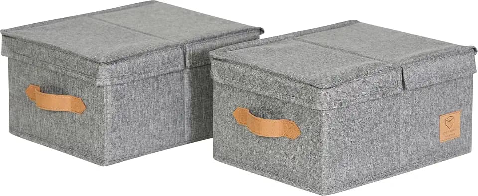 LOVE IT STORE IT Premium Aufbewahrungsbox mit Deckel S, Grau, 2er Set