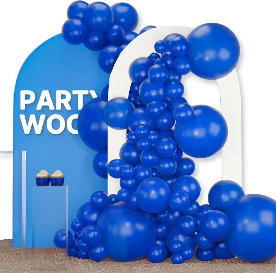 PartyWoo Royal Blue Balloons 120pcs Dark Blue Balloons Different Sizes