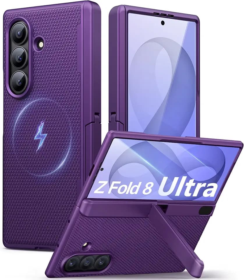 SSLOTSCASE Magnetic for Samsung Galaxy Z Fold 8 Ultra Case, Dark Purple