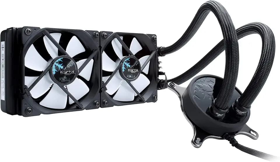 Fractal Design Celsius S24-240 mm Radiator - Silent Liquid CPU Cooler - PWM - Intelligent Controls - 2X Fractal Design Dynamic X2 PWM GP-12 120Mm Silent Fans Included - 1/4" Fitting - Black