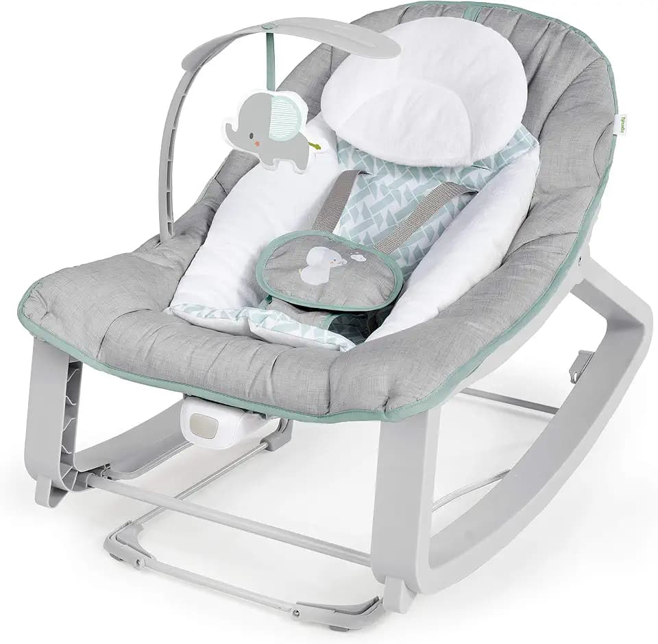Ingenuity, Keep Cozy 3 in 1 Grow with me Wippe Weaver mit Vibrationen, 2 Liegepositionen und 3 Wippfunktionen, mehrfarbig