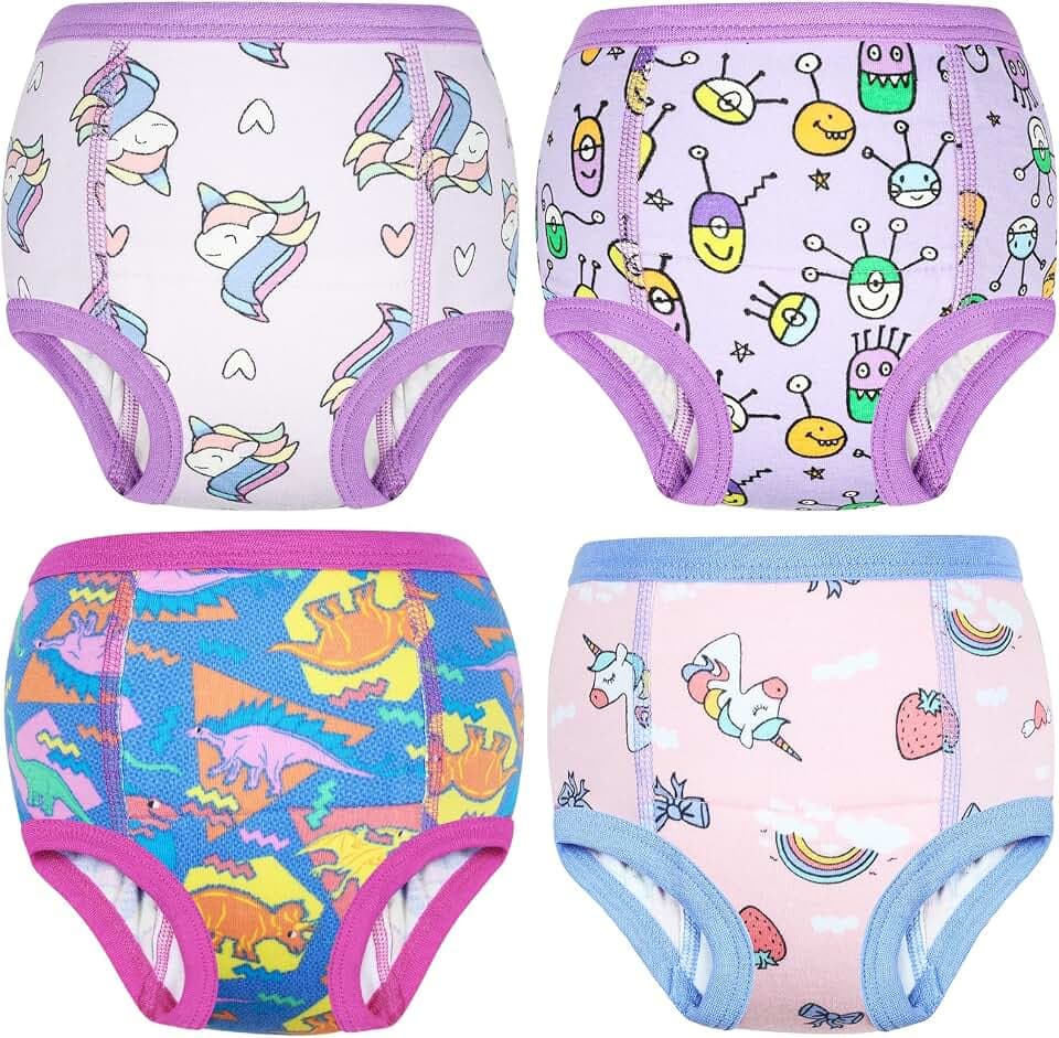 Potty Training Underwear for Girls 4 Packs Training Pants 2T-6T